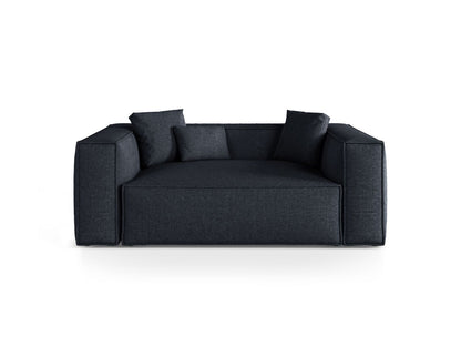 Aveiro — Sofa Navy Blue (Eden 16 Deep Blue) Black Plastic