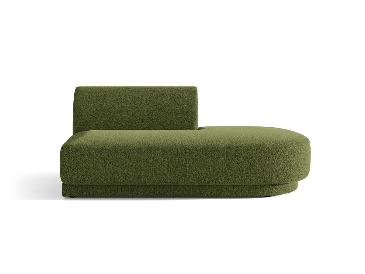 Miley — Modular Sofa Dark Olive Green (Baloo 2090) Black Plastic Right