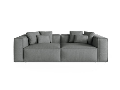 Aveiro — Sofa Grey (Liberty 20) Black Plastic