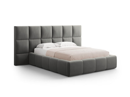 Livigno — Bed Light Grey (Bluvel 13) Black Plastic