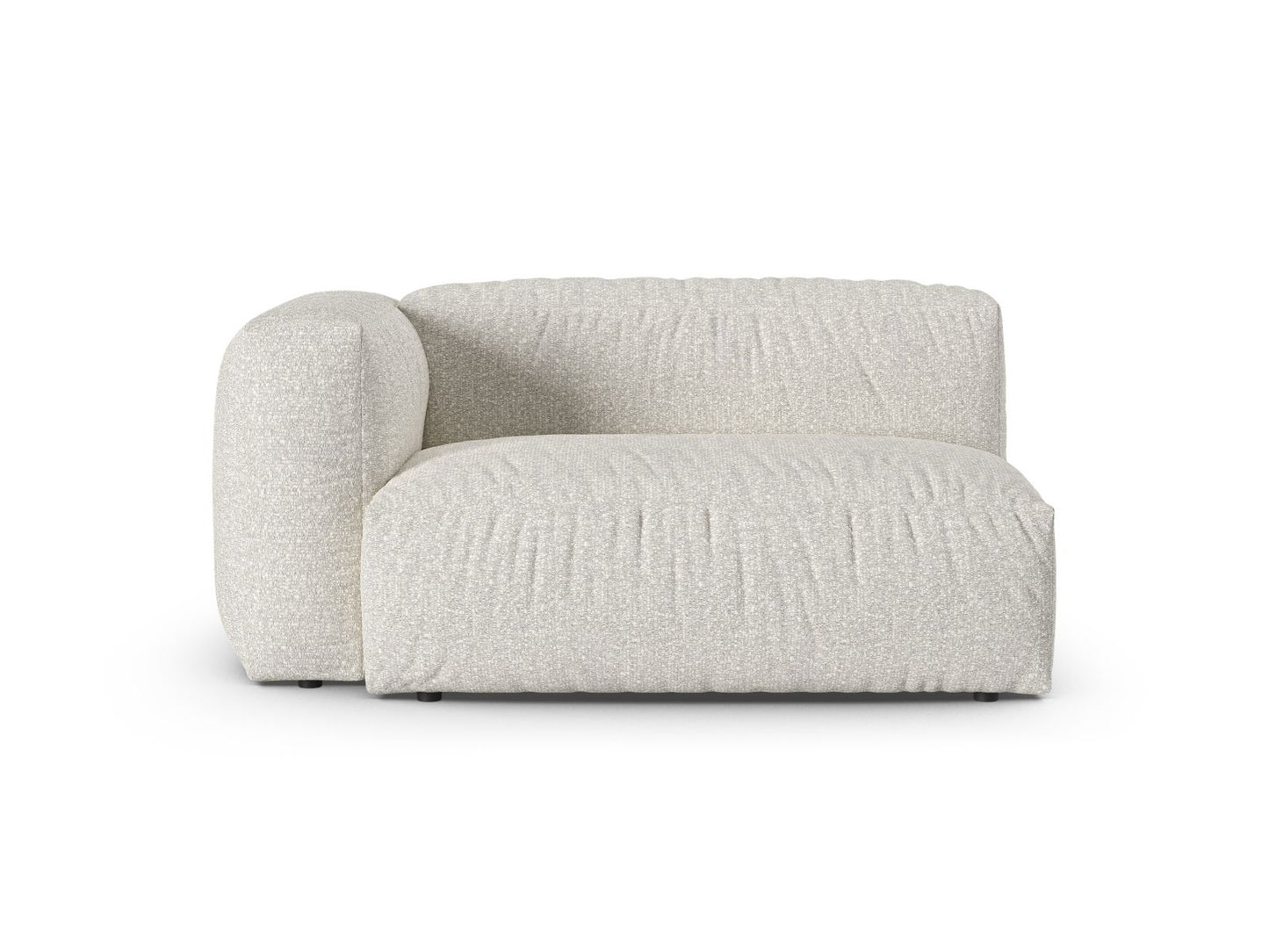 Martina — Modular Sofa Grey Beige Melange (Monet Pearl) Black Plastic