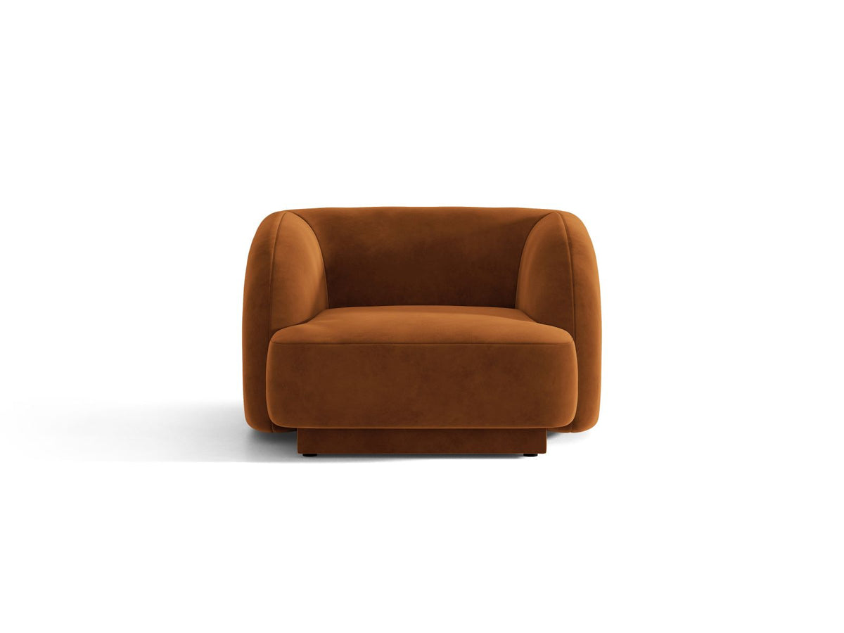 Miley — Armchair Terracotta (Bluvel 4215) Black Plastic