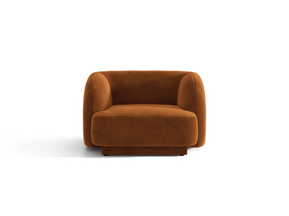 Miley — Armchair Terracotta (Bluvel 4215) Black Plastic