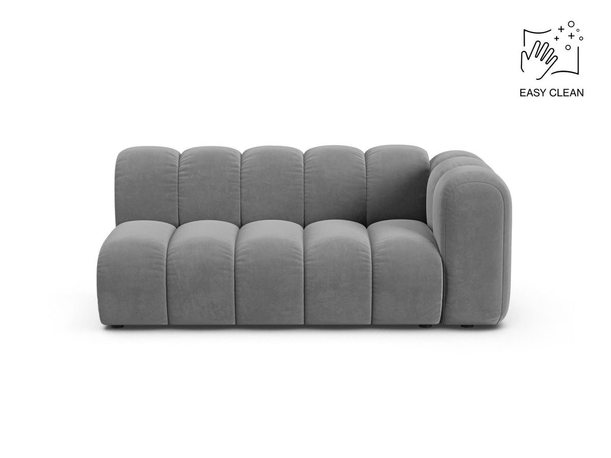 Lupine — Modular Sofa Light Grey (Venus 2929) Black Plastic Right