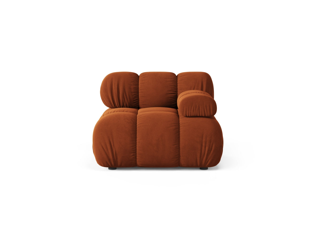 Bellis — Modular Sofa (94x94x70 cm) Terracotta (Bluvel 4215) Right