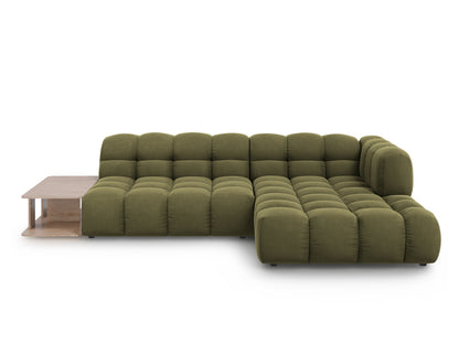 Sky — Corner Sofa Light Green (Casino Forest) Black Plastic Right
