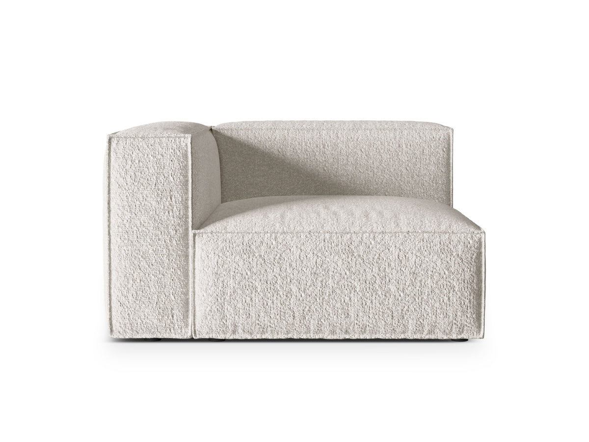 Nuria — Modular Sofa Grey Beige Melange (Monet Pearl) Black Plastic Left