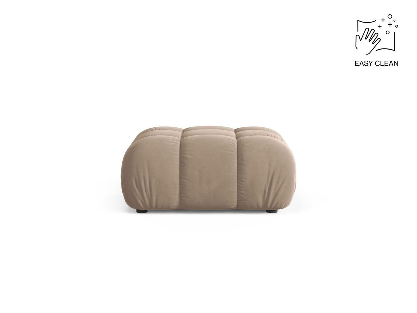 Bellis — Pouf Beige (Venus 2928) Black Plastic