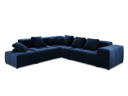 Rome — Corner Sofa Royal Blue (Salvador 5) Black Plastic
