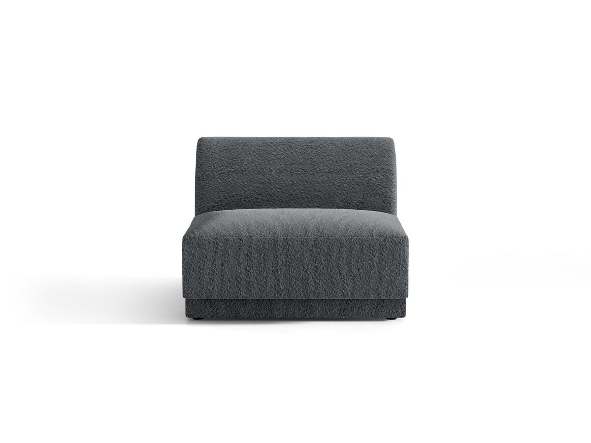 Miley — Modular Sofa Dark Grey (Baloo 2083) Black Plastic