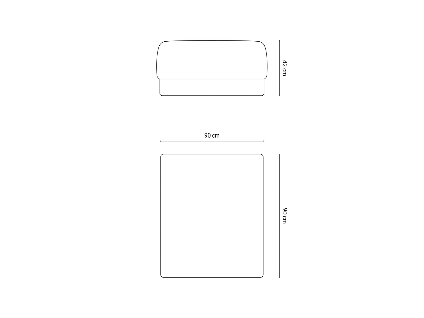 Gomera — Pouf (90x90x42 cm)