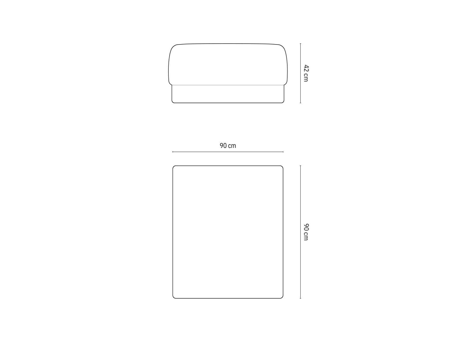 Gomera — Pouf (90x90x42 cm)