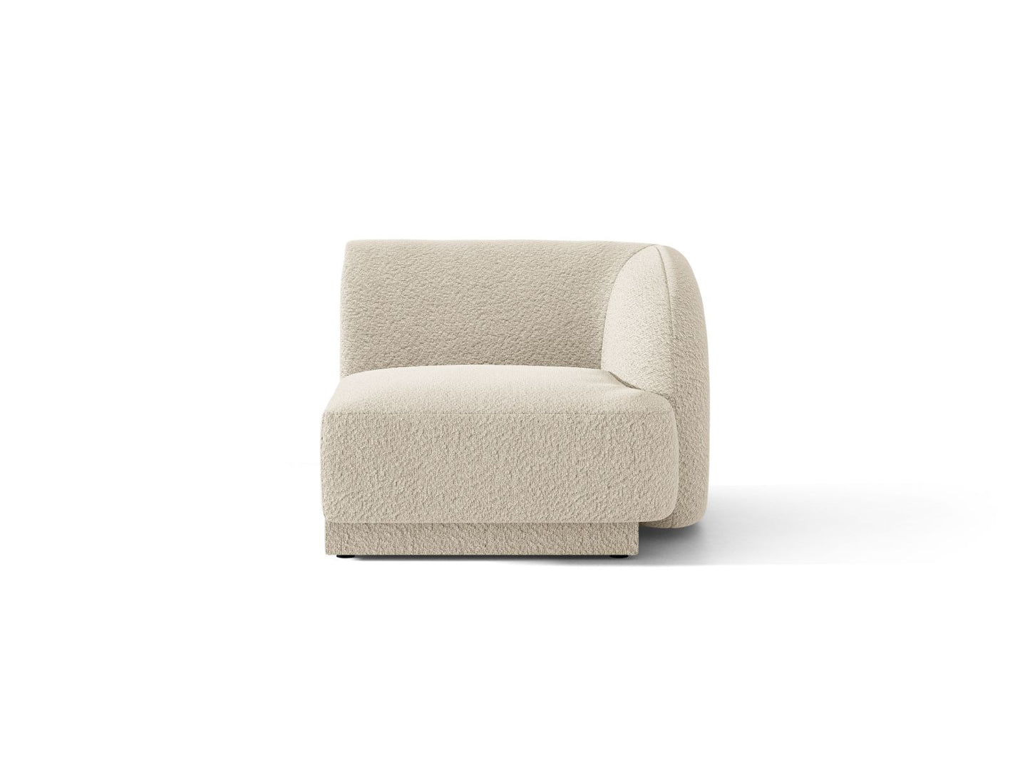 Miley — Modular Sofa Beige (Baloo 2074) Black Plastic Right