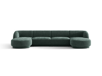 Miley — Panoramic Sofa Petrol (Haga 78) Black Plastic