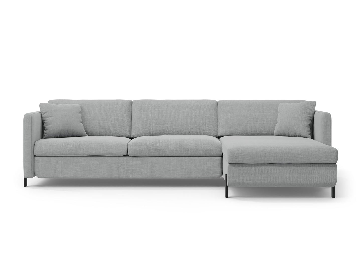 Gloria — Corner Sofa (266x170x88 cm) Light Grey (Bjorn 06) Right