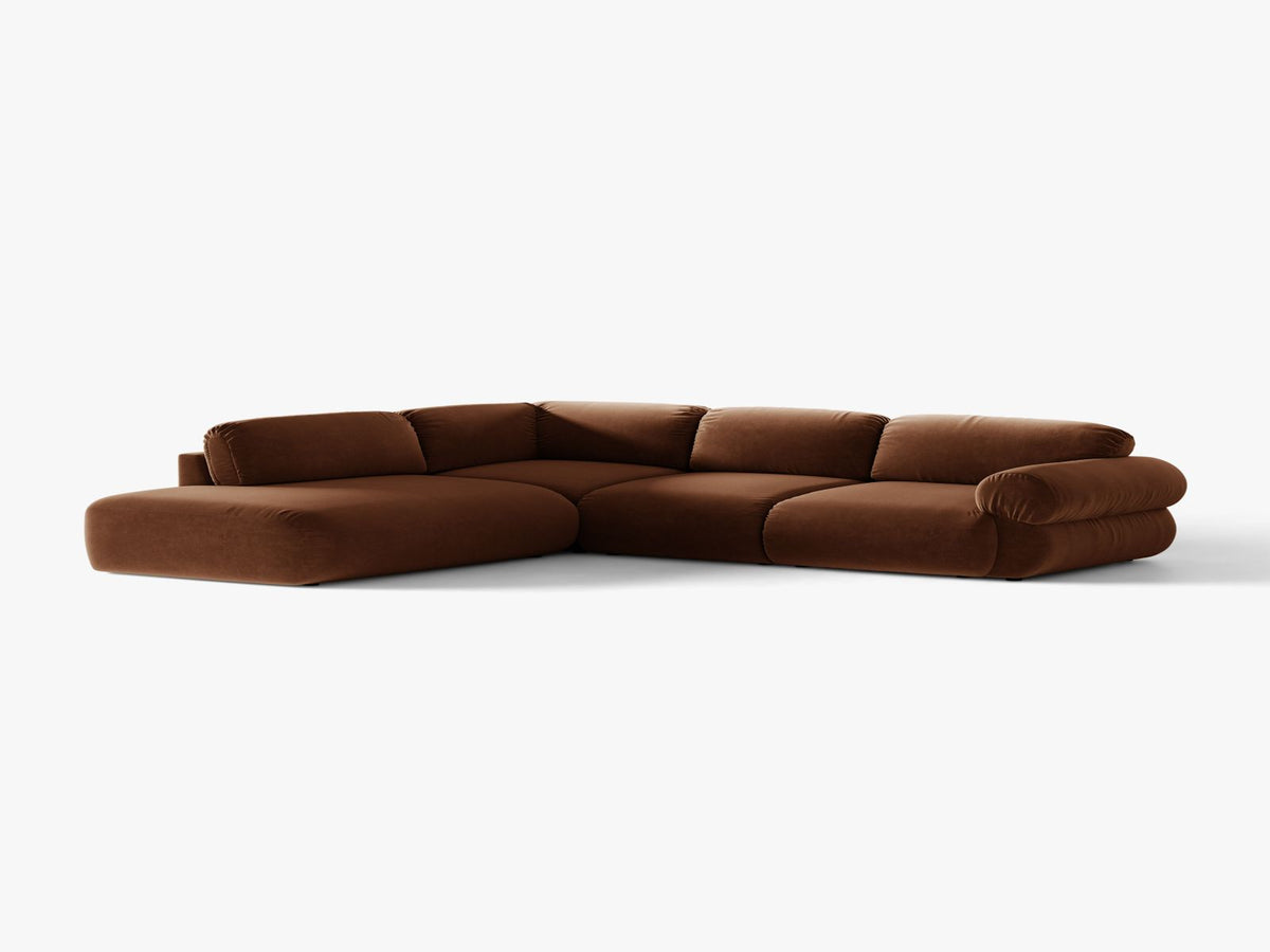 Ophelia — Corner Sofa (289x243x84 cm) Brown (Salvador 15) Left