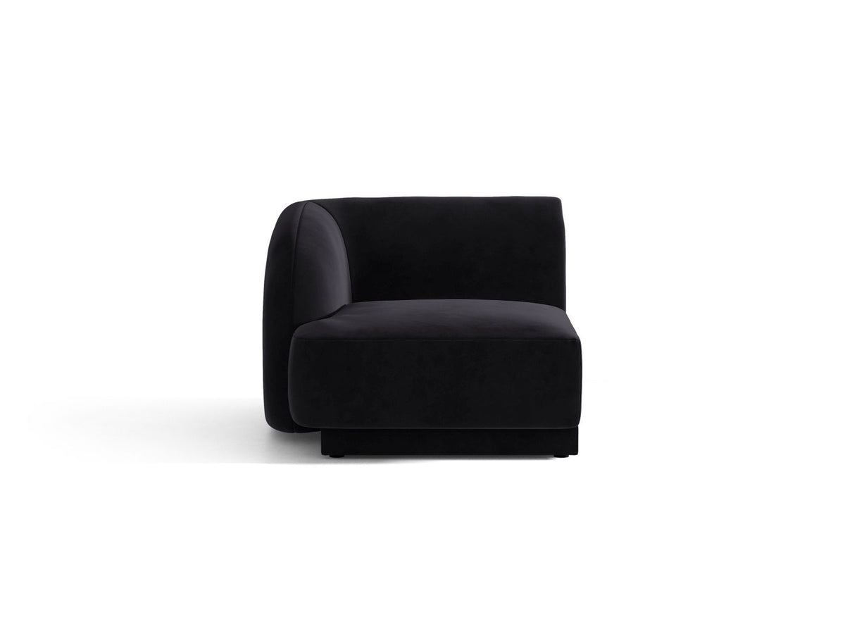 Miley — Modular Sofa Black (Venus 2923) Black Plastic Left
