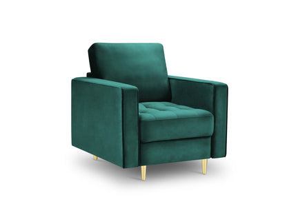 Aspen — Armchair Petrol (Salvador 6) Gold Metal