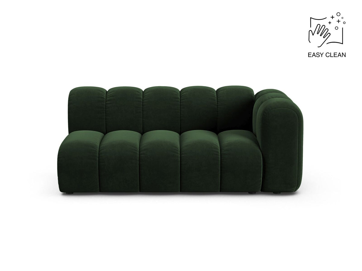 Lupine — Modular Sofa Bottle Green (Venus 2940) Black Plastic Right