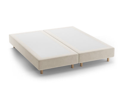 Whale — Bed Base Beige (Paris Cream) Natural Beech Wood