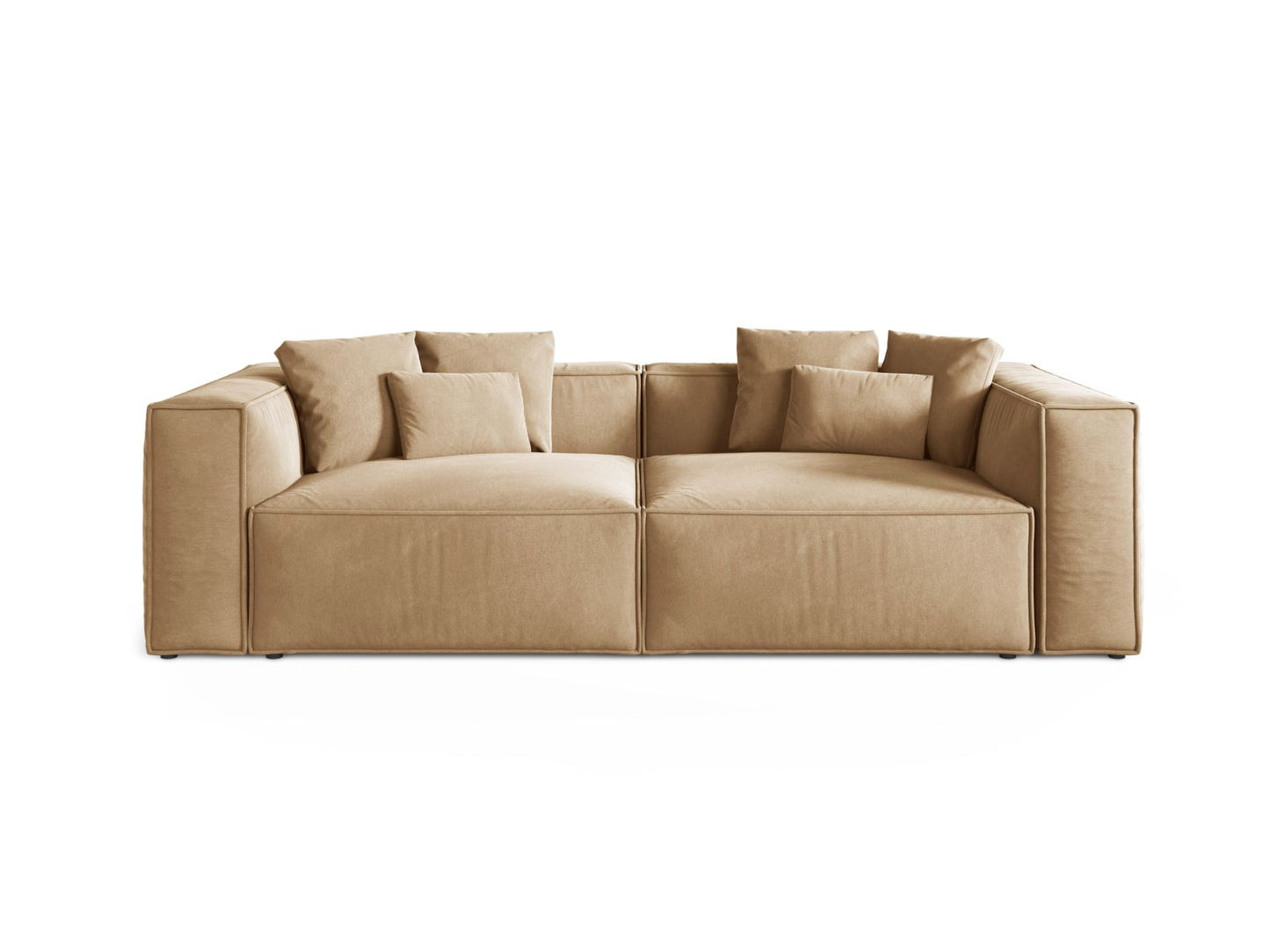 Aveiro — Sofa Sand (Casino Lion) Black Plastic