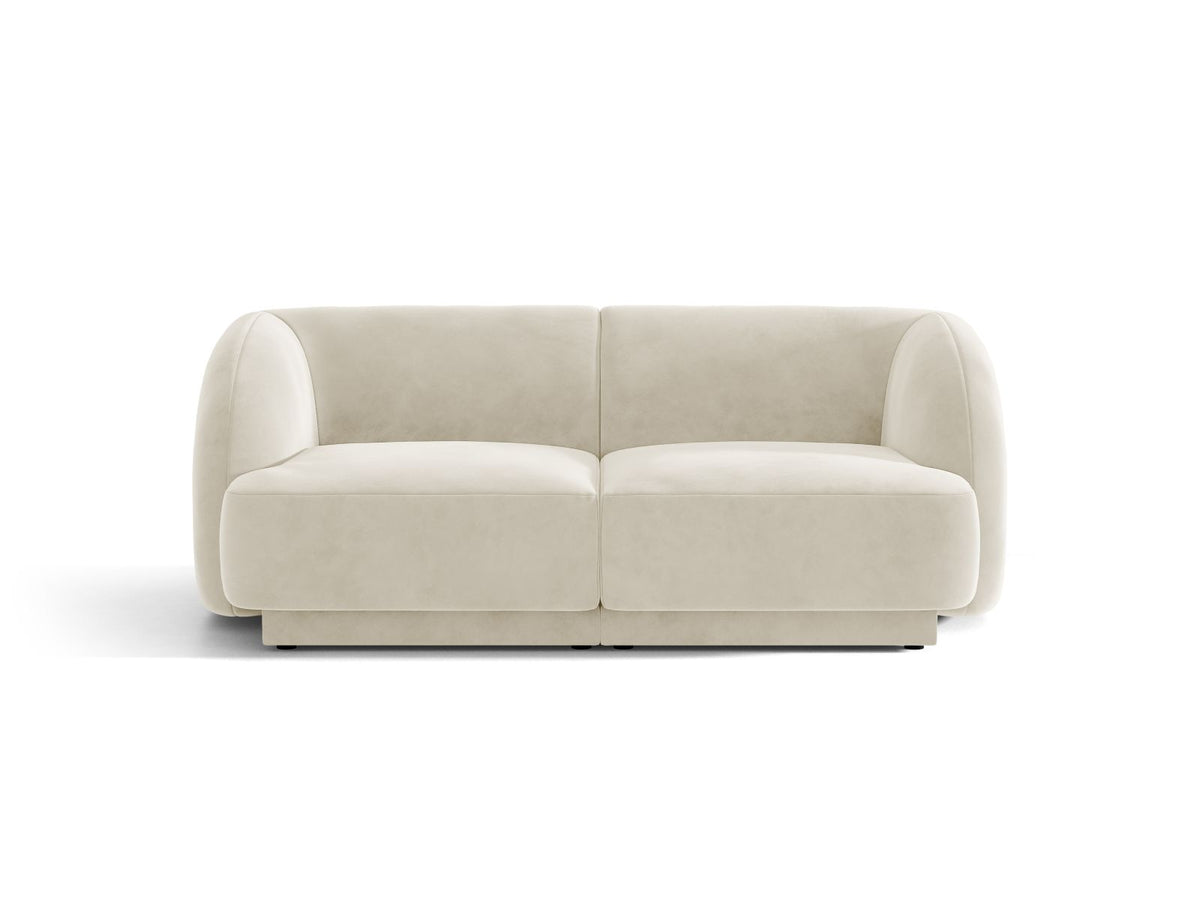 Miley — Sofa Light Beige (Bluvel 22) Black Plastic