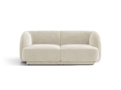 Miley — Sofa Light Beige (Bluvel 22) Black Plastic