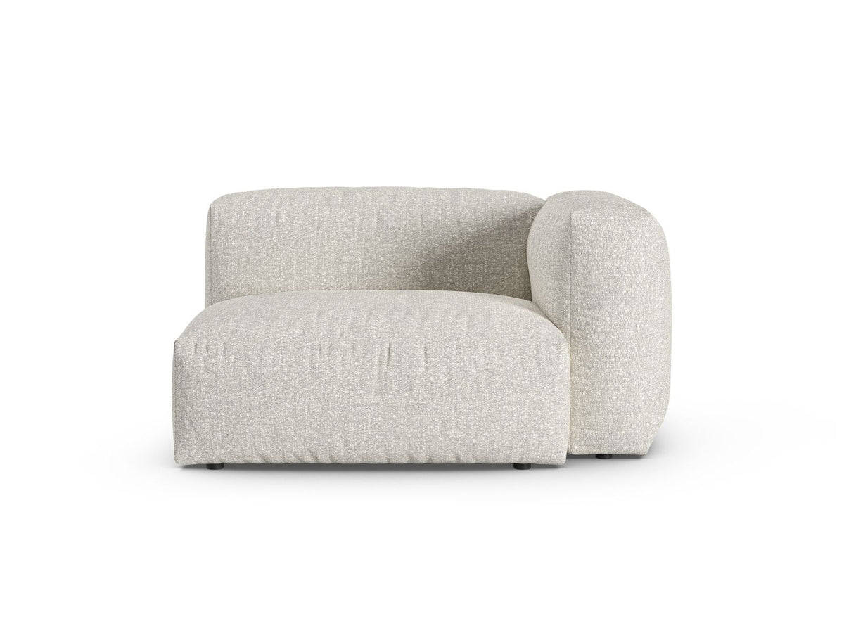 Martina — Modular Sofa Grey Beige Melange (Monet Pearl) Black Plastic Right
