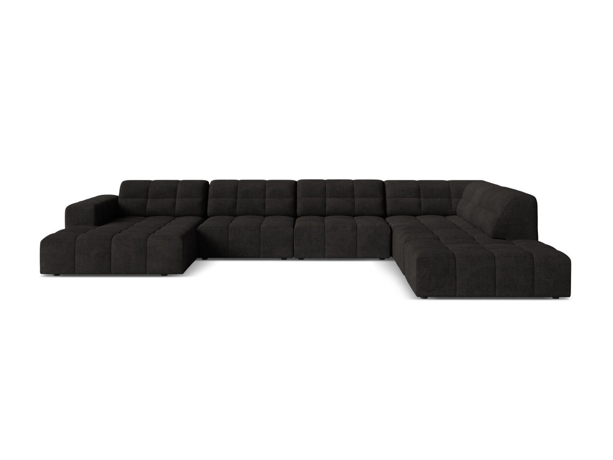 Jennifer — Panoramic Sofa Anthracite (Eden 21 Black) Black Plastic Right