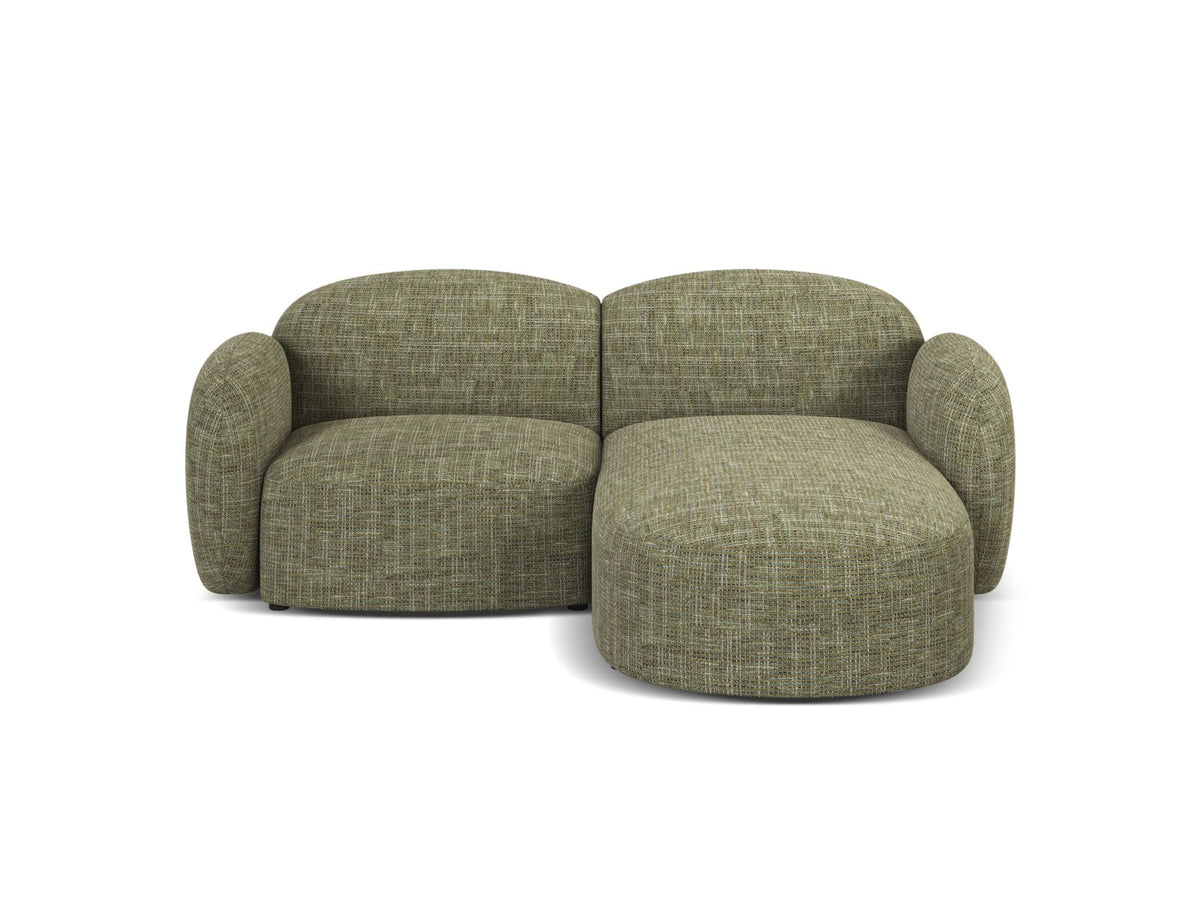 Blair — Corner Sofa Olive (Baltimore Pistachio) Black Plastic Right