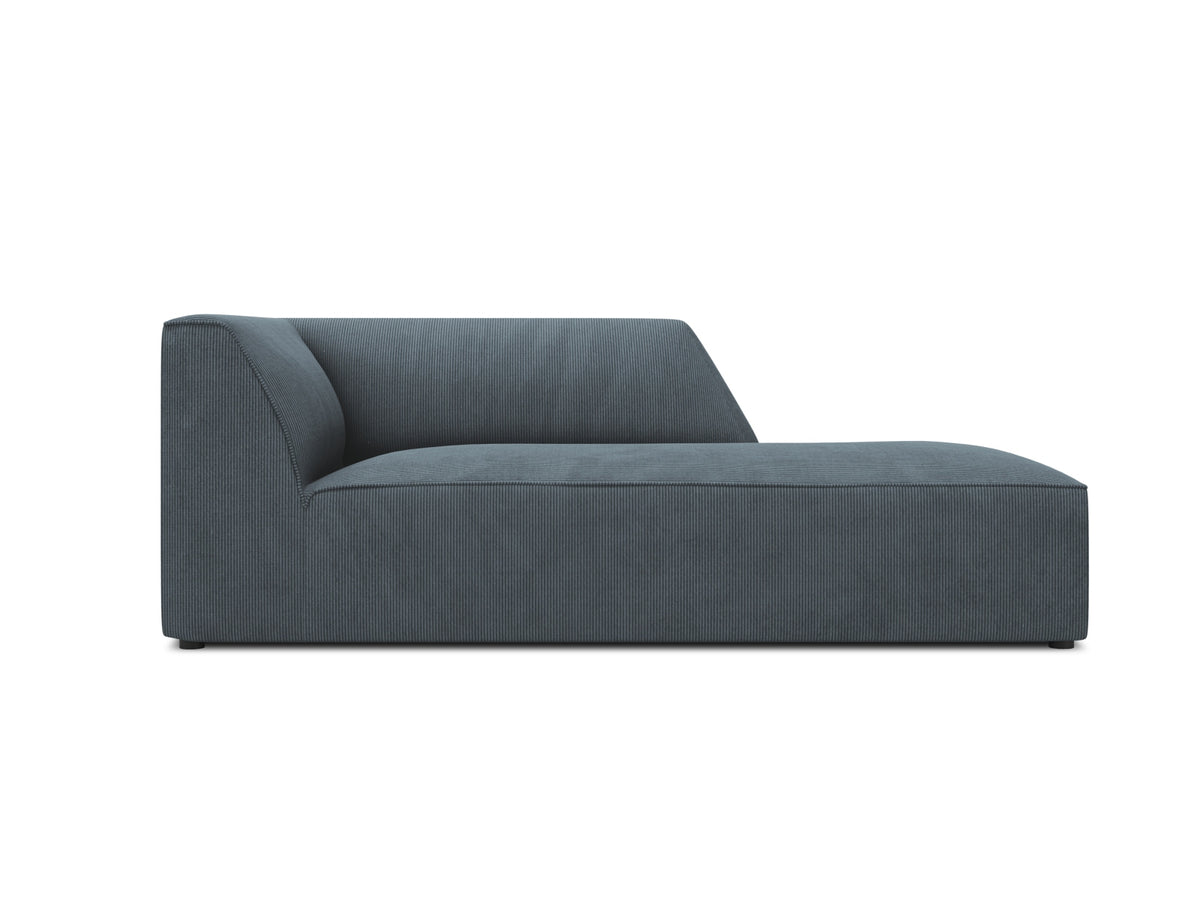 Ruby — Chaise Longue Blue (Scala Ocean) Black Plastic Right