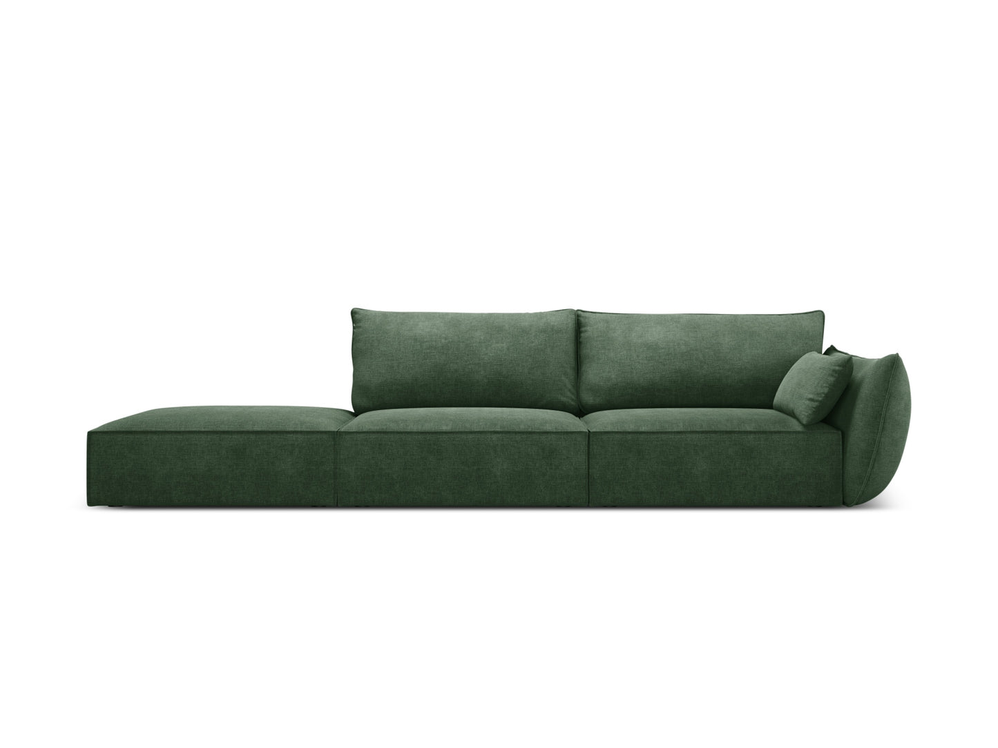 Kaelle — Sofa Bottle Green (Over The Horizon 39) Black Plastic Left