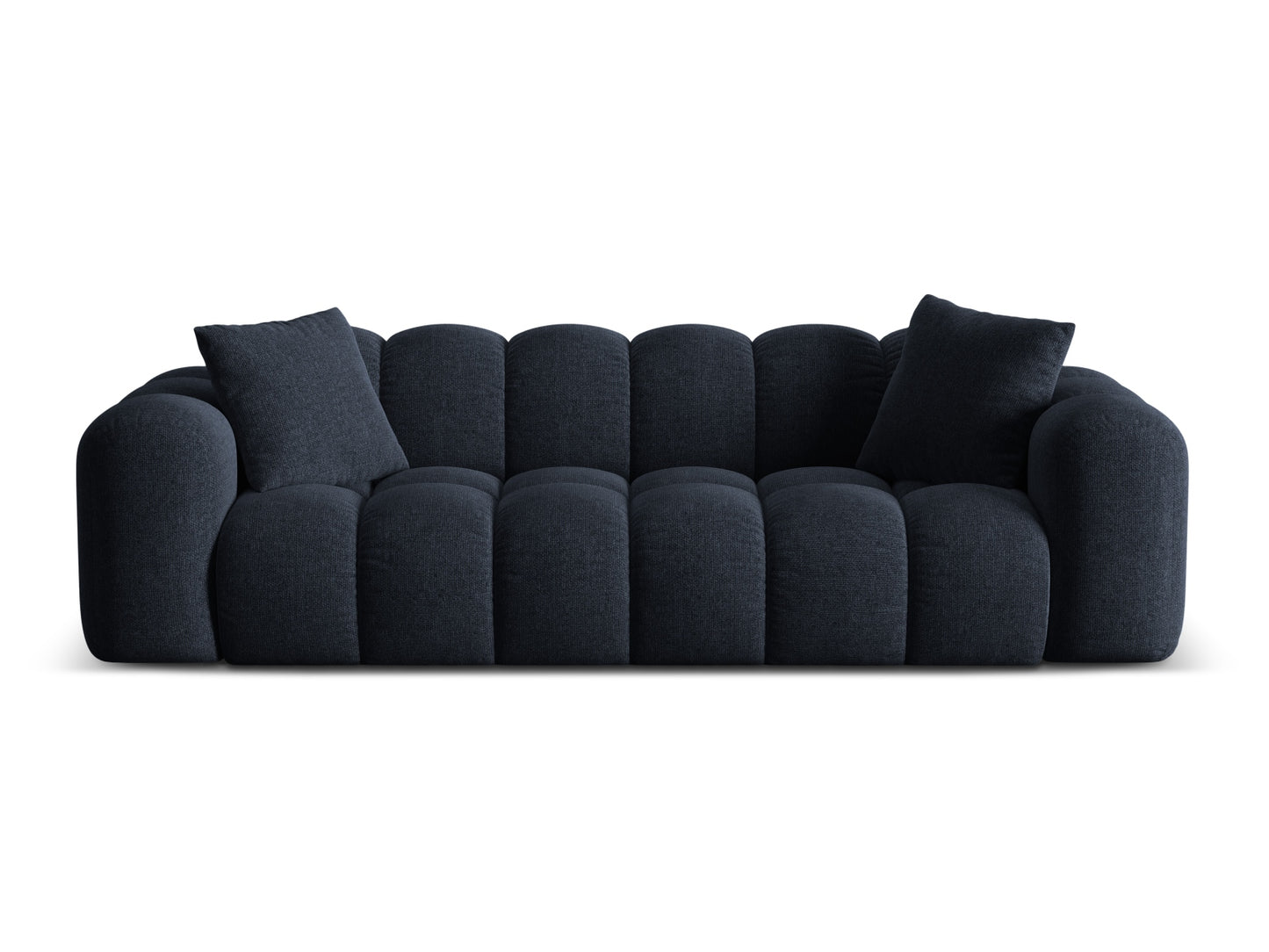 „Treno“ — sofa tamsiai mėlyna (Eden 16 Deep Blue) juodos spalvos plastikas