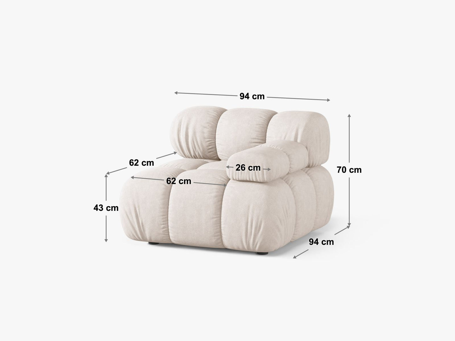 Bellis — Modular Sofa (94x94x70 cm)