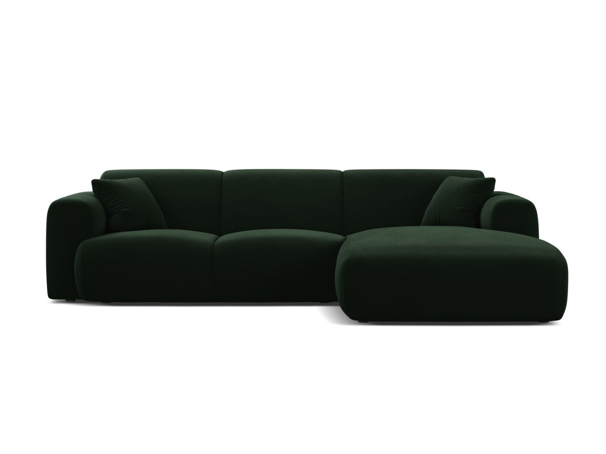 Molino — Corner Sofa Bottle Green (Casino Deep Green) Black Plastic Right