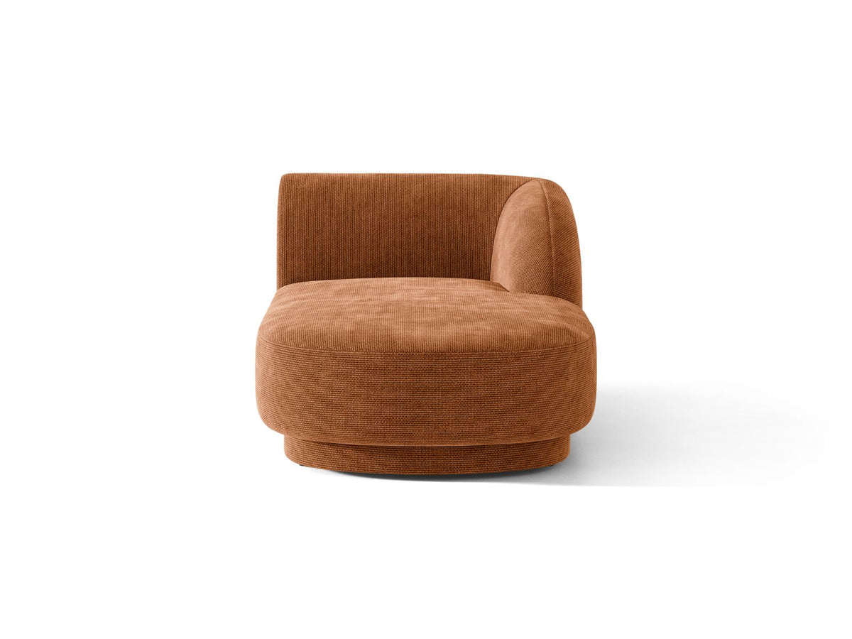 Miley — Chaise Longue Brick (Eden 10 Terra) Black Plastic Right