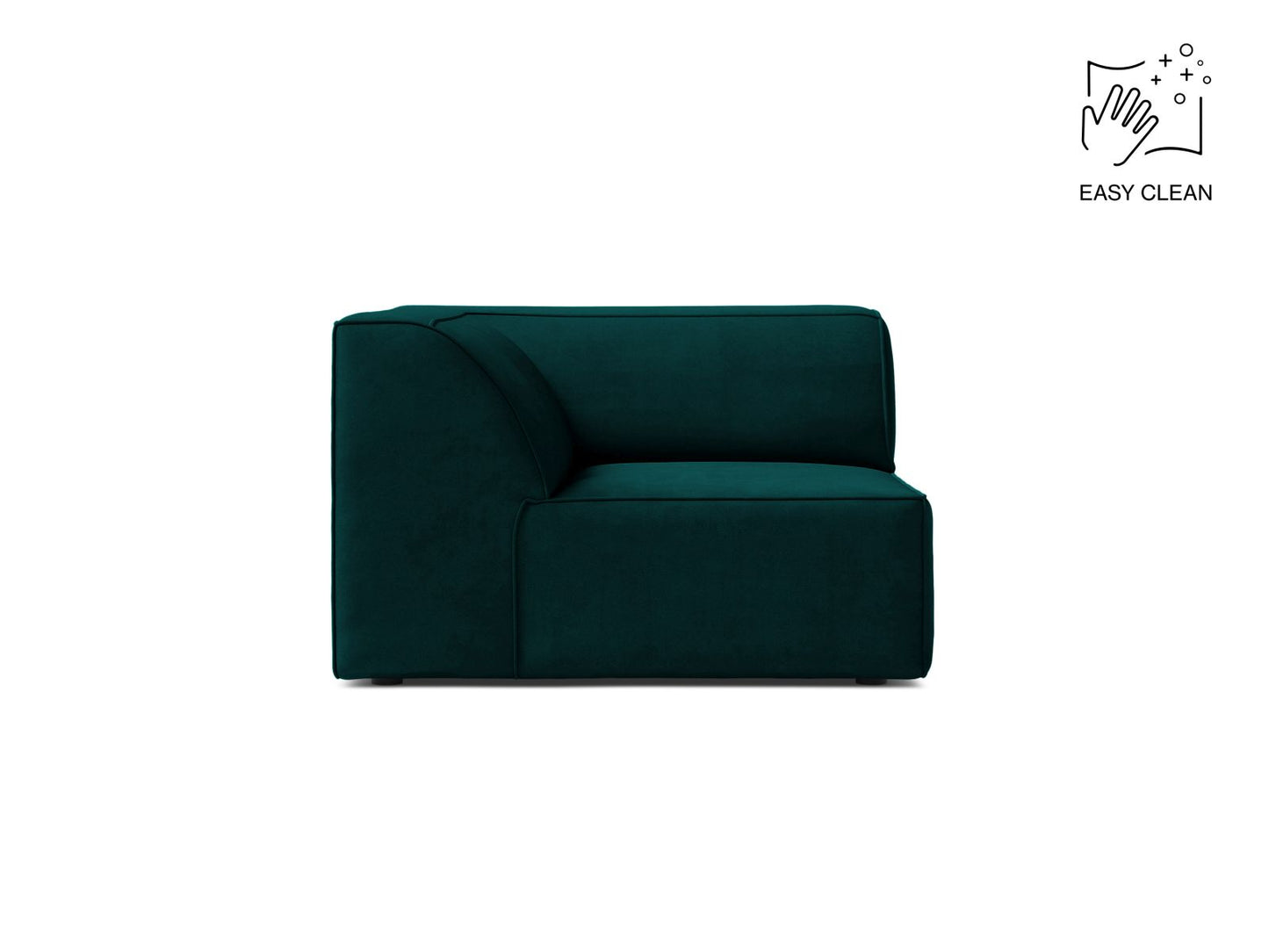 Jodie — Modular Sofa Deep Petrol (Venus 2911) Black Plastic
