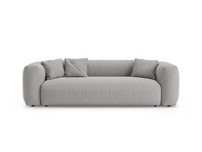 Martina — Sofa Light Grey (Boston Light Grey) Black Plastic