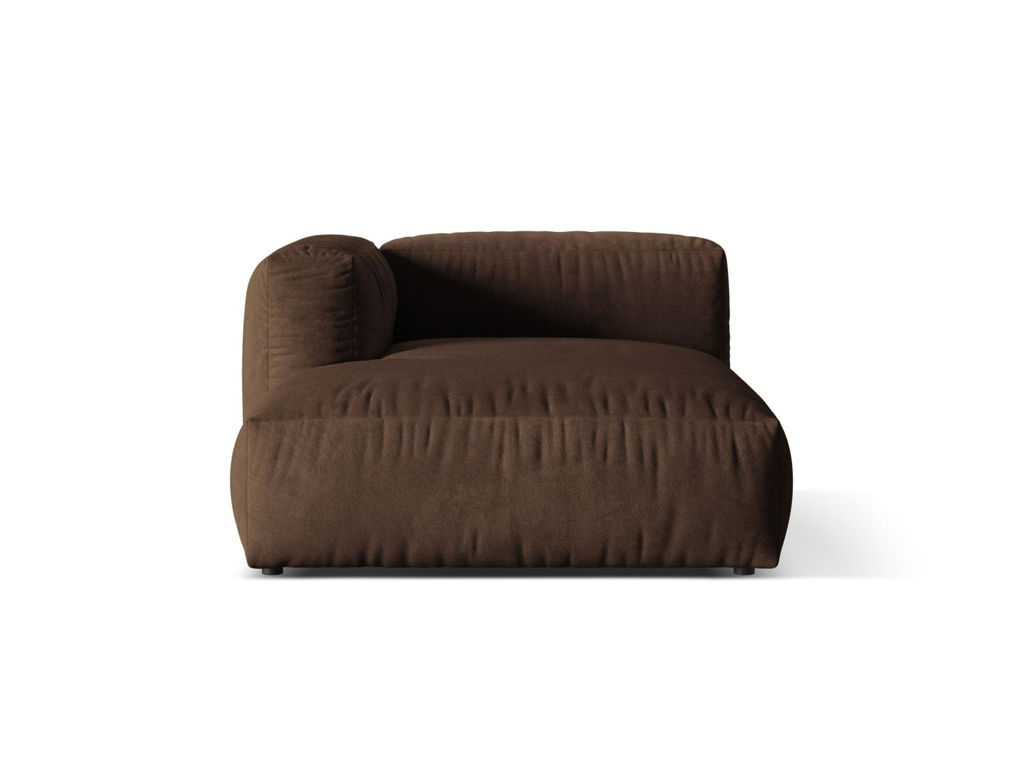 Martina — Chaise Longue Chocolate (Vogue 6) Black Plastic Left