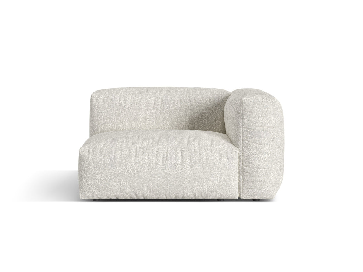 Martina — Modular Sofa Grey Beige Melange (Monet Pearl) Black Plastic Right