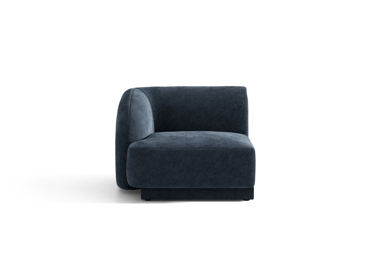 Miley — Modular Sofa Royal Blue (Haga 86) Black Plastic Left