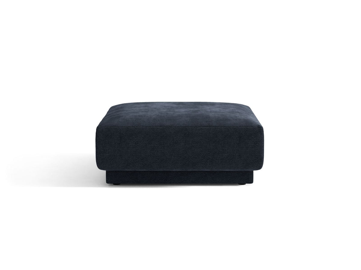Miley — Pouf Navy Blue (Eden 16 Deep Blue) Black Plastic