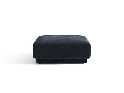 Miley — Pouf Navy Blue (Eden 16 Deep Blue) Black Plastic
