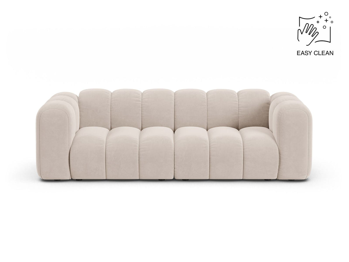 Lupine — Sofa Light Beige (Venus 2927) Black Plastic
