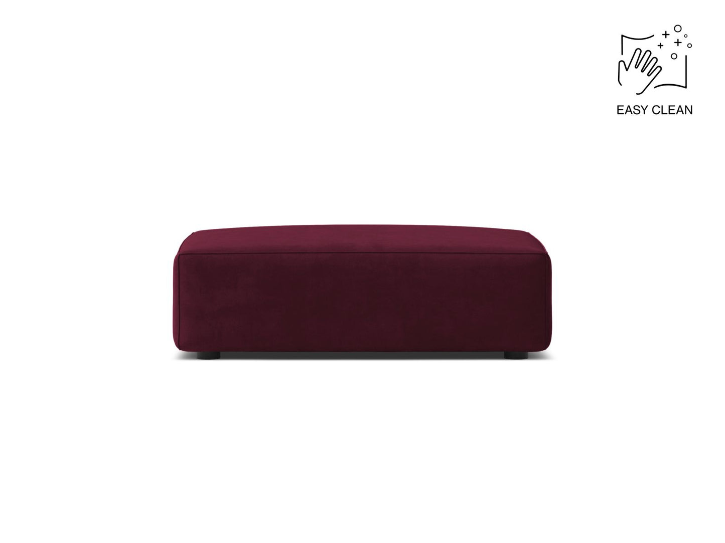 Jodie — Pouf Burgundy (Venus 2932) Black Plastic