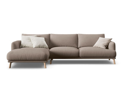 Naomi — Corner Sofa Cappuccino (Liberty 5) Wood Left