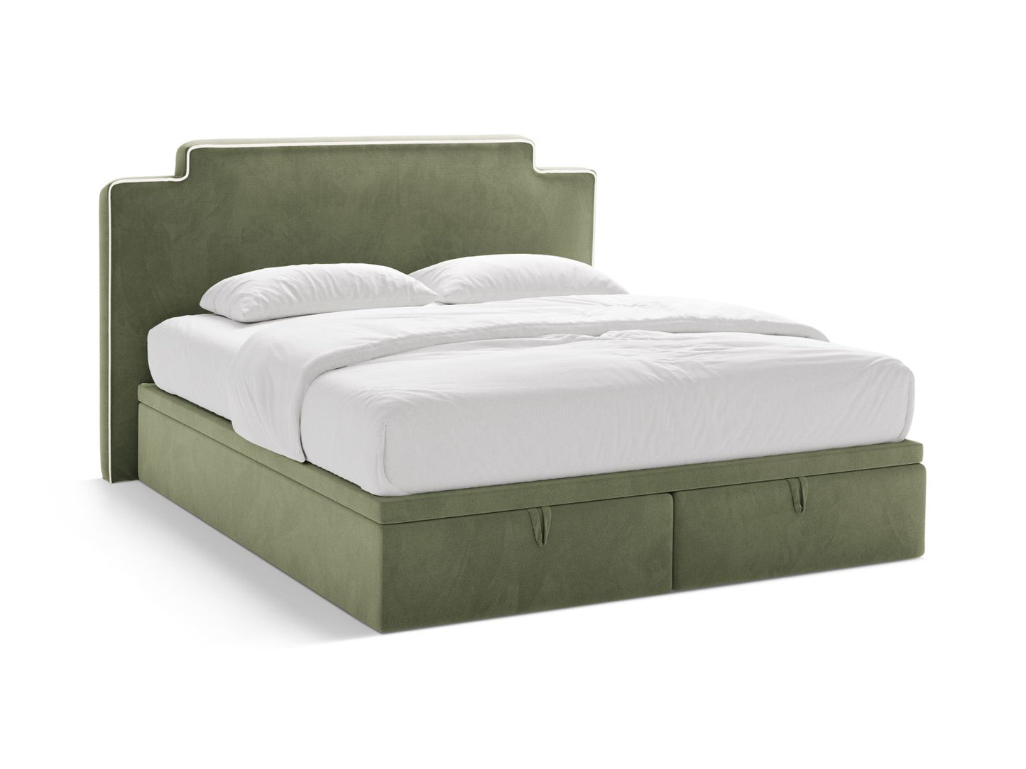 Princess — Bed (160x211x122 cm) Ivory && Green (Magic Velvet 2256 && Magic Velvet 2243)