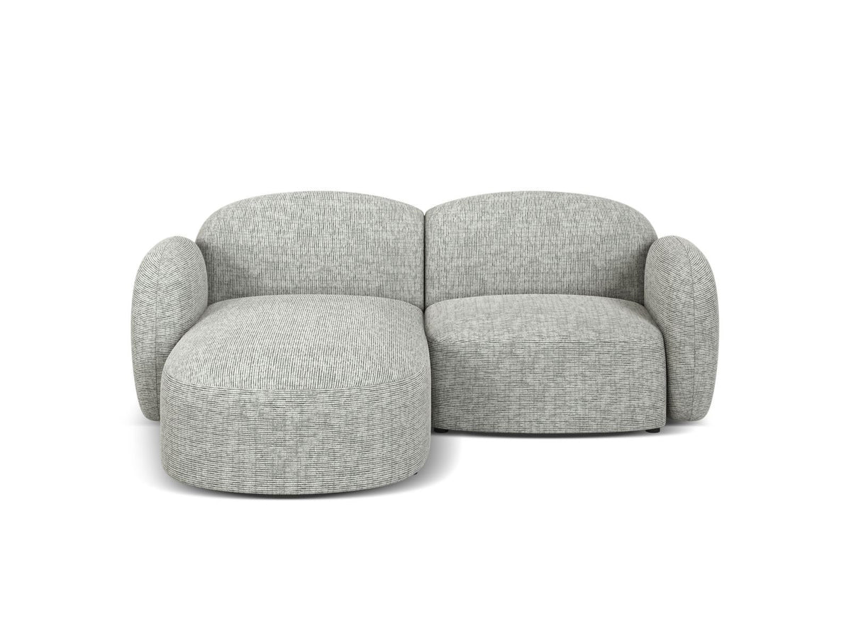 Blair — Corner Sofa Warm grey (Baltimore Cement) Black Plastic Left