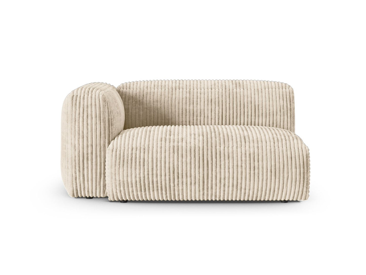 Martina — Modular Sofa Light Beige (Tilia 03) Black Plastic