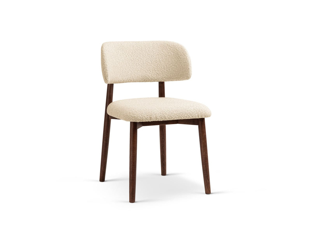 Evan — Kitchen Chair (49.5x51x77 cm) Beige (Baloo 2074) Walnut